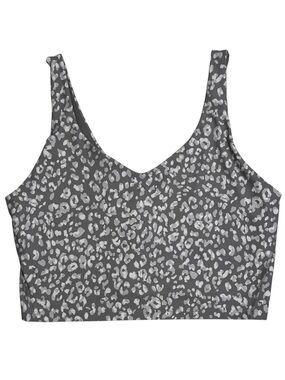 {Old Navy} "Powersoft Light Support Long Line Sports Bra" Gray Leopard WAT8